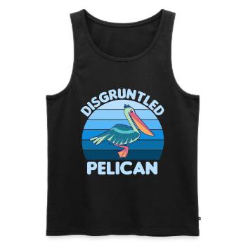 Pelican Pelicans Birds Waterfowl - Men's Premium Organic Tank Top - black - Front - Michal (187cm)