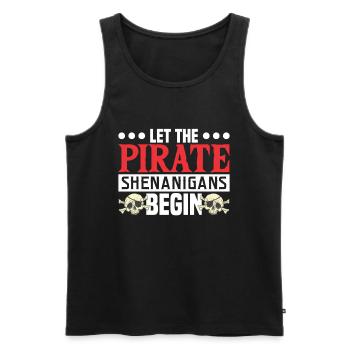 Pirate Kids Skull Party Pirates - Men's Premium Organic Tank Top - black - Front - Michal (187cm)