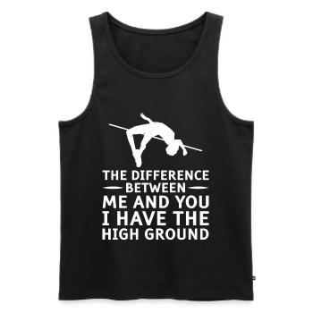 Stabhochsprung Stabspringer Leichtathletik - Männer Premium Bio Tank Top - Schwarz - Vorne - AI Model Male 178 light (178cm)