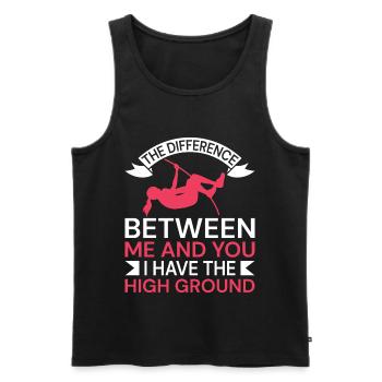 Stabhochsprung Stabspringer Leichtathletik - Männer Premium Bio Tank Top - Schwarz - Vorne - AI Model Male 178 light (178cm)