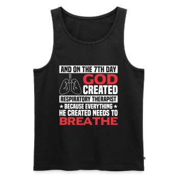 Respiratory therapists Respiratory therapist Occupational therapists - Men's Premium Organic Tank Top - black - Front - Michal (187cm)