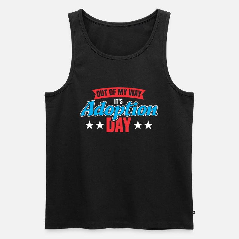 Adoptiert Adoptien Pflegevater Pflegemutter - Männer Premium Bio Tank Top - Schwarz