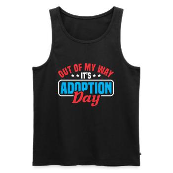 Adopts Adopts Foster Father Foster Mother - Men's Premium Organic Tank Top - black - Front - AI Model Male 178 light (178cm)