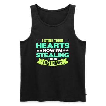 Adopts Adopts Foster Father Foster Mother - Men's Premium Organic Tank Top - black - Front - AI Model Male 178 light (178cm)