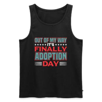 Adopts Adopts Foster Father Foster Mother - Men's Premium Organic Tank Top - black - Front - AI Model Male 178 light (178cm)