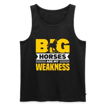 Clydesdale Equestrian Sport Cold Blood Horse Écosse - Débardeur bio Premium Homme - noir - Devant - AI Model Male 178 light (178cm)