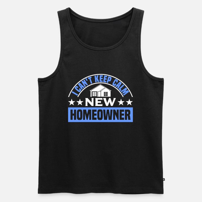 Hausbesitzer Eigentümer Geschenk Hauseigentümer - Männer Premium Bio Tank Top - Schwarz
