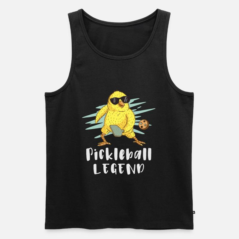Pickleball Legende - Männer Premium Bio Tank Top - Schwarz