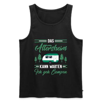 Das Altersheim kann warten - Männer Premium Bio Tank Top - Schwarz - Vorne - Michal (187cm)