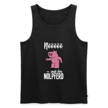 Nö sagt das Nölpferd - Männer Premium Bio Tank Top - Schwarz - Vorne - Michal (187cm)