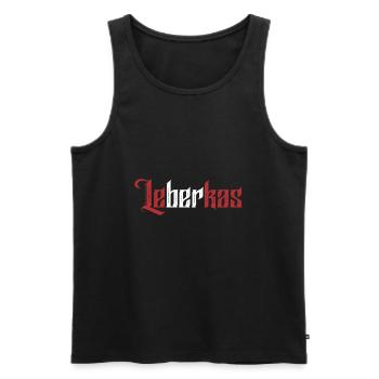 Leberkas - Männer Premium Bio Tank Top - Schwarz - Vorne - AI Model Male 178 light (178cm)