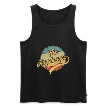 The Augsburger - Männer Premium Bio Tank Top - Schwarz - Vorne - Michal (187cm)