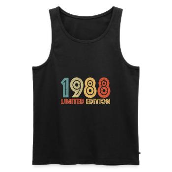 Limited Edition 1988 - Débardeur bio Premium Homme - noir - Devant - Michal (187cm)