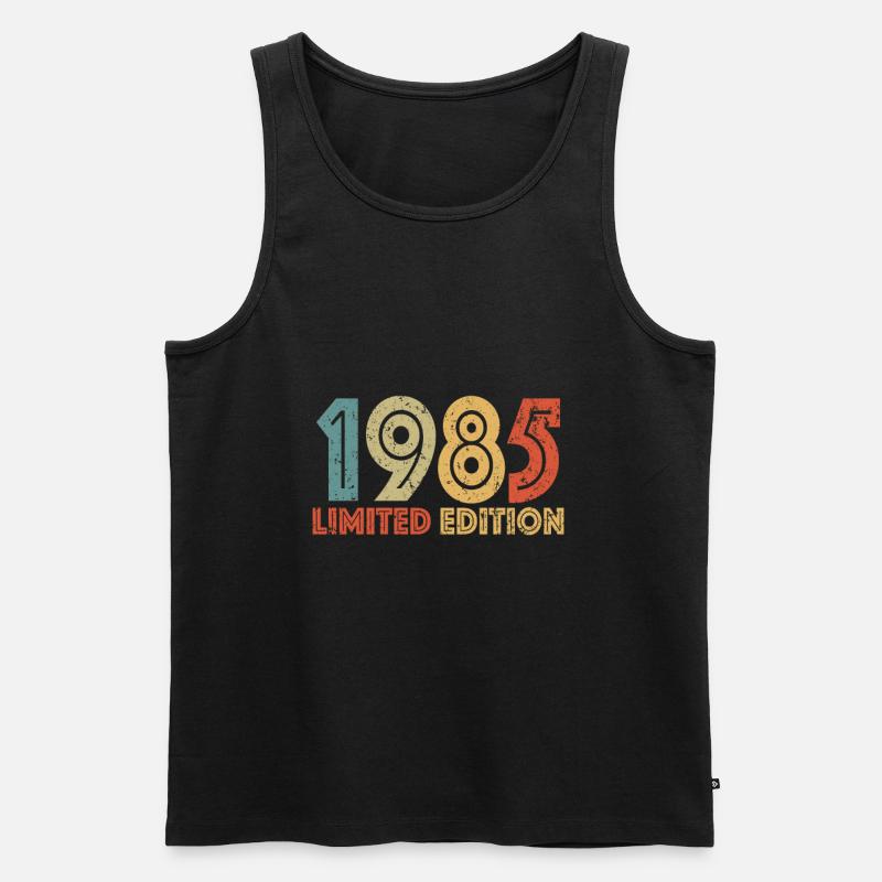 Limited Edition 1985 - Männer Premium Bio Tank Top - Schwarz