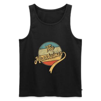 The Mannheimer - Männer Premium Bio Tank Top - Schwarz - Vorne - AI Model Male 178 light (178cm)