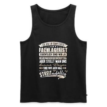 Fachlagerist Lager - Männer Premium Bio Tank Top - Schwarz - Vorne - Michal (187cm)