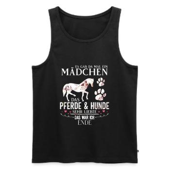 Es gab da mal ein Pferdemädchen Pferd - Männer Premium Bio Tank Top - Schwarz - Vorne - Michal (187cm)
