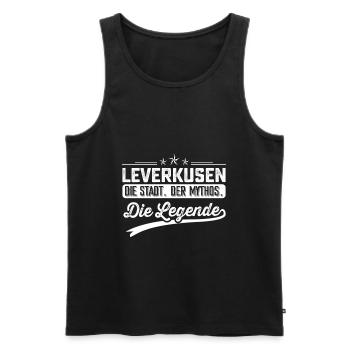 Leverkusen die Stadt der Mythos Leverkusener - Männer Premium Bio Tank Top - Schwarz - Vorne - Michal (187cm)