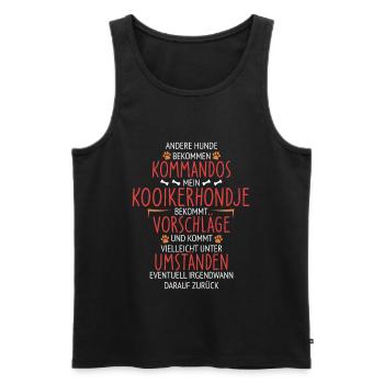 Kooikerhondje Vorschläge statt Kommandos - Männer Premium Bio Tank Top - Schwarz - Vorne - Michal (187cm)