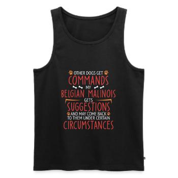 Belgian Malinois Commands Belgian Shepherd - Männer Premium Bio Tank Top - Schwarz - Vorne - AI Model Male 178 light (178cm)
