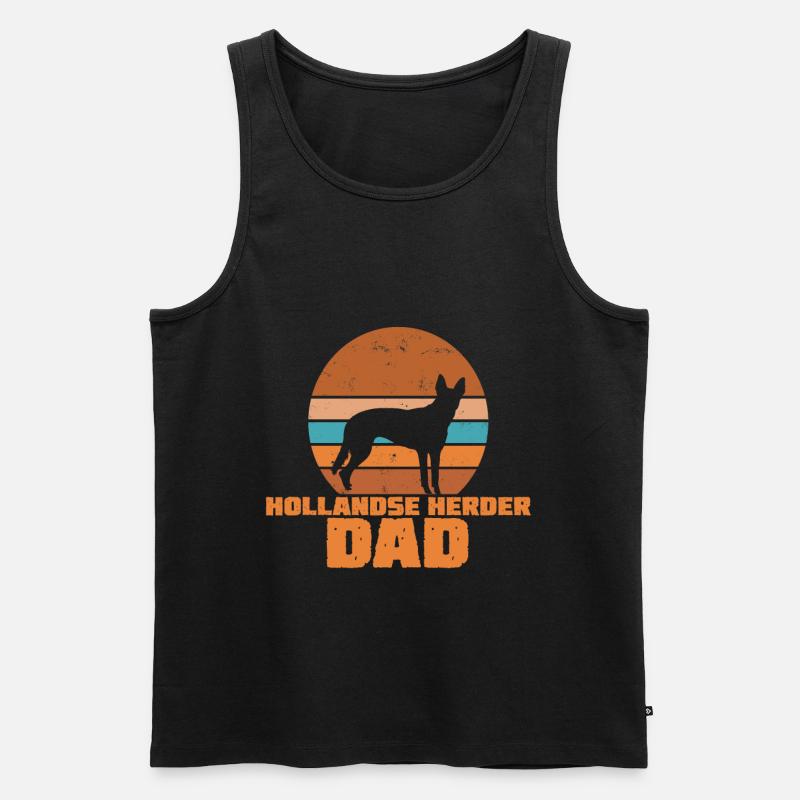 Hollandse Herder Dad - Männer Premium Bio Tank Top - Schwarz