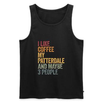 I like coffee my Patterdale and maybe 3 people - Men's Premium Organic Tank Top - black - Front - Michal (187cm)