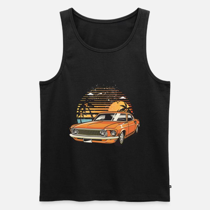 Oldtimer Vintage Auto - Débardeur bio Premium Homme - noir