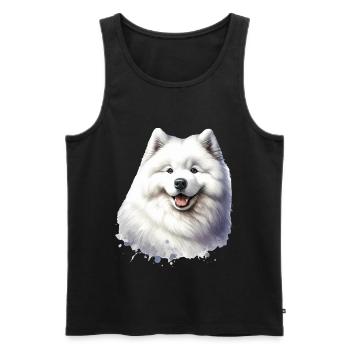 Chien Samoyède Cadeaux Mignon Samoyède Chien Graphique - Débardeur bio Premium Homme - noir - Devant - Michal (187cm)