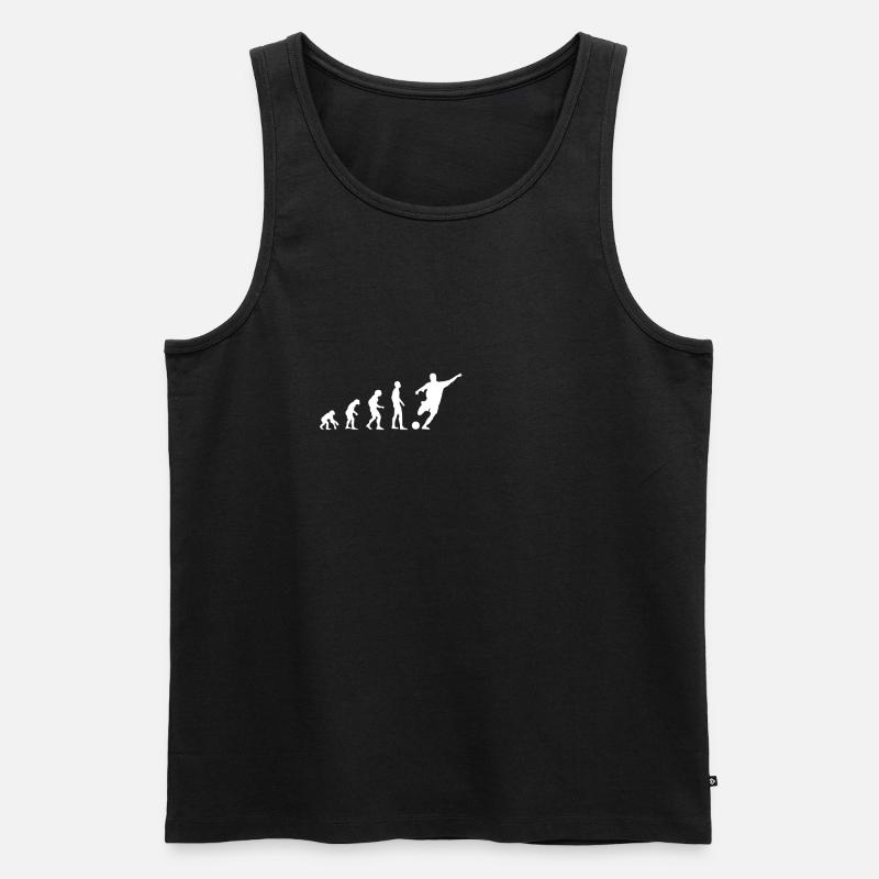 evolution fussballspieler - Männer Premium Bio Tank Top - Schwarz