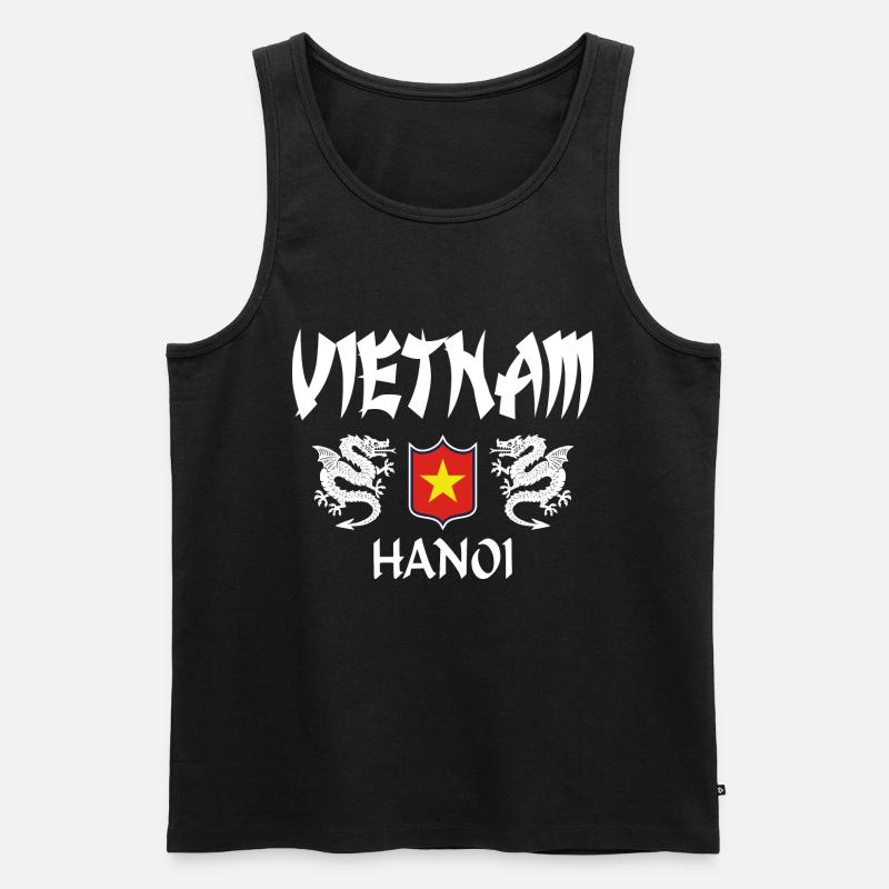 Vietnam - Männer Premium Bio Tank Top - Schwarz
