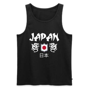 Japan - Männer Premium Bio Tank Top - Schwarz - Vorne - AI Model Male 178 light (178cm)