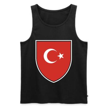 Türkei Flagge Osmanli - Männer Premium Bio Tank Top - Schwarz - Vorne - AI Model Male 178 light (178cm)