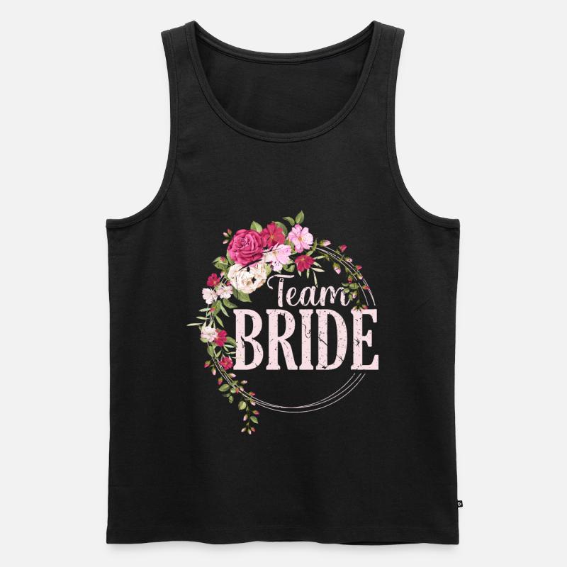 Team Bride - Männer Premium Bio Tank Top - Schwarz