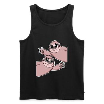 Sloth Sloths - Men's Premium Organic Tank Top - black - Front - AI Model Male 178 light (178cm)