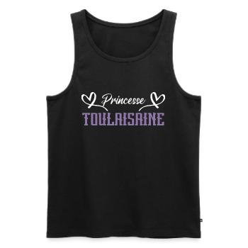 Princesse toulousaine - Débardeur bio Premium Homme - noir - Devant - AI Model Male 178 light (178cm)