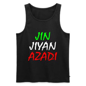 Women life freedom jin jiyan azadi - Débardeur bio Premium Homme - noir - Devant - AI Model Male 178 light (178cm)