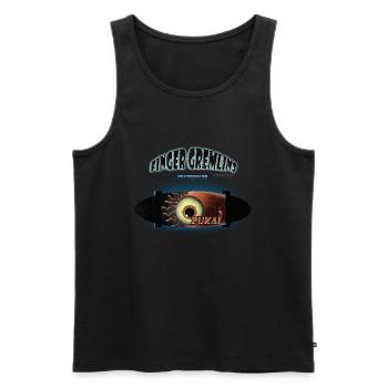 Skateboard Creature Monster Sport Finger Gremlin - Men's Premium Organic Tank Top - black - Front - AI Model Male 178 light (178cm)