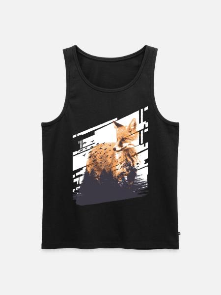 Fuchs - Männer Premium Bio Tank Top - Schwarz