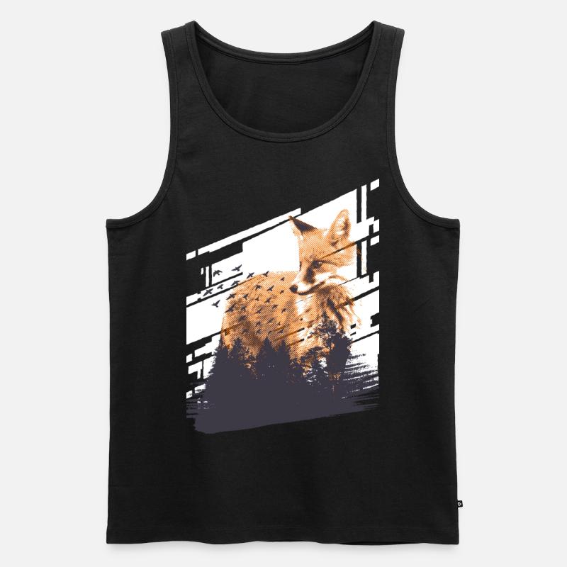 Fuchs - Männer Premium Bio Tank Top - Schwarz