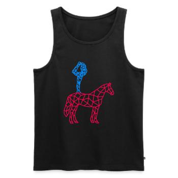 Voltigieren Pferd Reiterin Voltigierer - Männer Premium Bio Tank Top - Schwarz - Vorne - Michal (187cm)