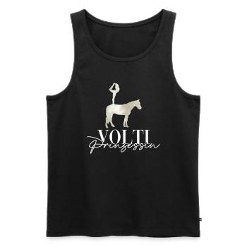 Volti Prinzessin - Voltegieren Pferdesport - Männer Premium Bio Tank Top - Schwarz - Vorne - AI Model Male 178 light (178cm)