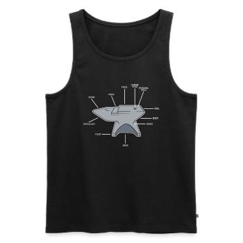 Schmied Schmiede Amboss Metallbauer Metall - Männer Premium Bio Tank Top - Schwarz - Vorne - Michal (187cm)