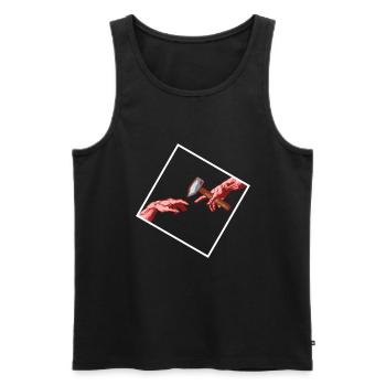 Schmied Schmiede Amboss Metallbauer Metall - Männer Premium Bio Tank Top - Schwarz - Vorne - Michal (187cm)