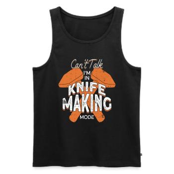 Blacksmith forge anvil metal worker funny saying - Men's Premium Organic Tank Top - black - Front - Michal (187cm)