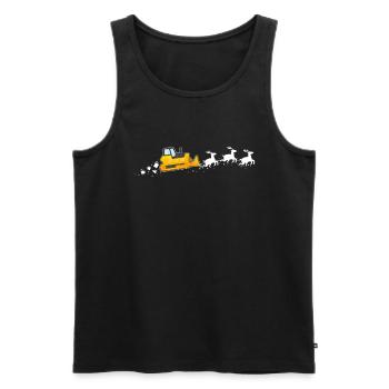 Traîneau du Père Noël à chargement frontal - Funnier - Débardeur bio Premium Homme - noir - Devant - AI Model Male 178 light (178cm)