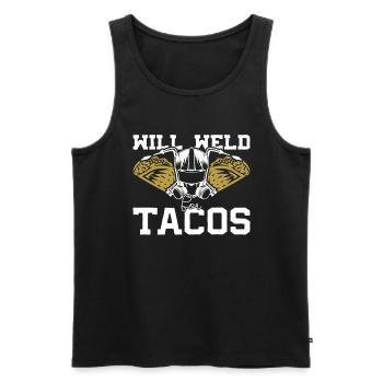 Soudeur Tacos Soudeurs Artisans Métallurgistes - Débardeur bio Premium Homme - noir - Devant - Michal (187cm)