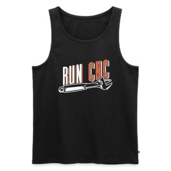 Cutting machine operator CNC machine operator - Men's Premium Organic Tank Top - black - Front - AI Model Male 178 light (178cm)