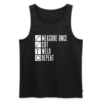 Cutting machine operator CNC machine operator - Men's Premium Organic Tank Top - black - Front - AI Model Male 178 light (178cm)