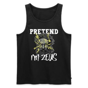 Zeus Mythologie grecque Antiquité Dieu - Débardeur bio Premium Homme - noir - Devant - Michal (187cm)