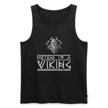 Prétendez que je suis un Viking - Mythologie nordique - Débardeur bio Premium Homme - noir - Devant - AI Model Male 178 light (178cm)